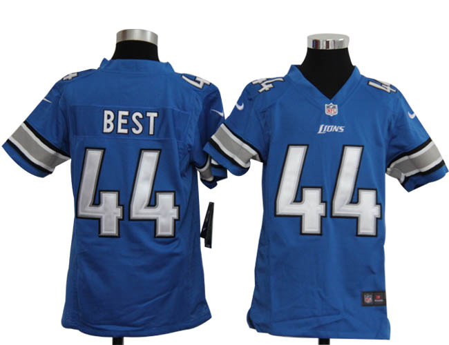youth's Jerseys Detroit Lions 44 Jahvid Best Light Blue Nike Game